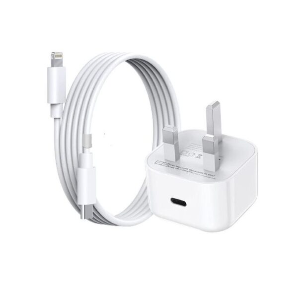 IPhone 20W USB-C Fast Charging Power Adapter With Cable - White - Image 4