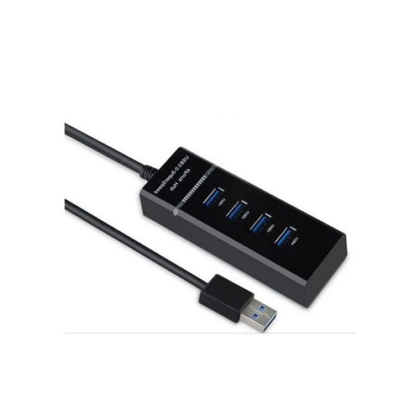 3.0 USB Speed 4 Port USB Hub - Black