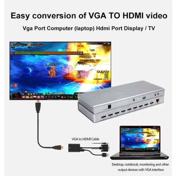 Vga To Hdmi Adapter-Black - Image 2