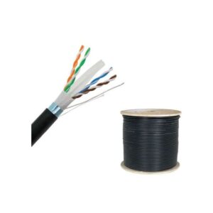 Cat6 Shielded FTP 1000ft Solid Outdoor Network Cable -Black