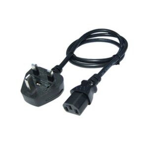 Universal Fused AC Power Cord Cable for Laptop Adapter - Black