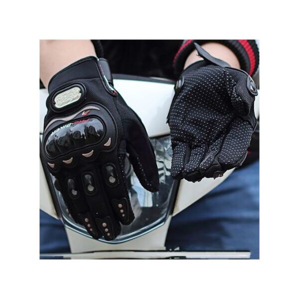Motorcycle Full Finger Gloves-Black - Image 3