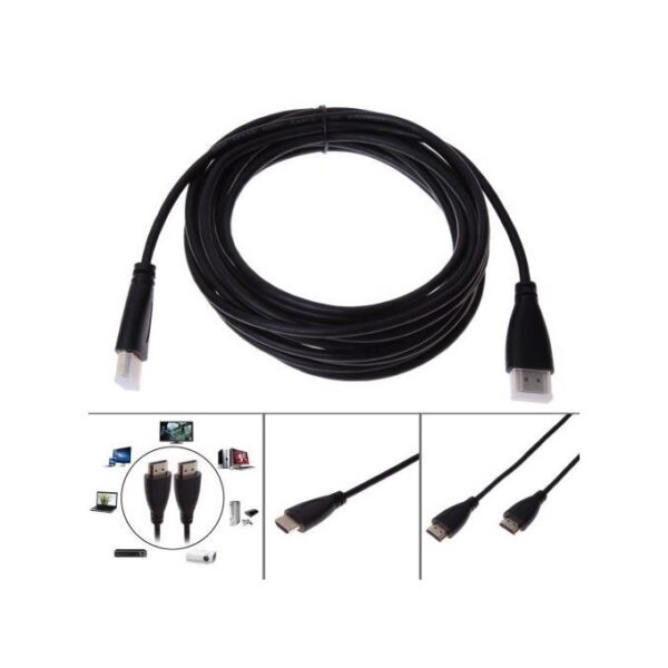 1.5M HDMI to HDMI Cable - Black - Image 2