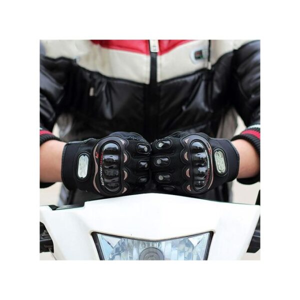 Motorcycle Full Finger Gloves-Black - Image 4