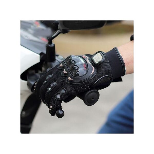 Motorcycle Full Finger Gloves-Black - Image 5