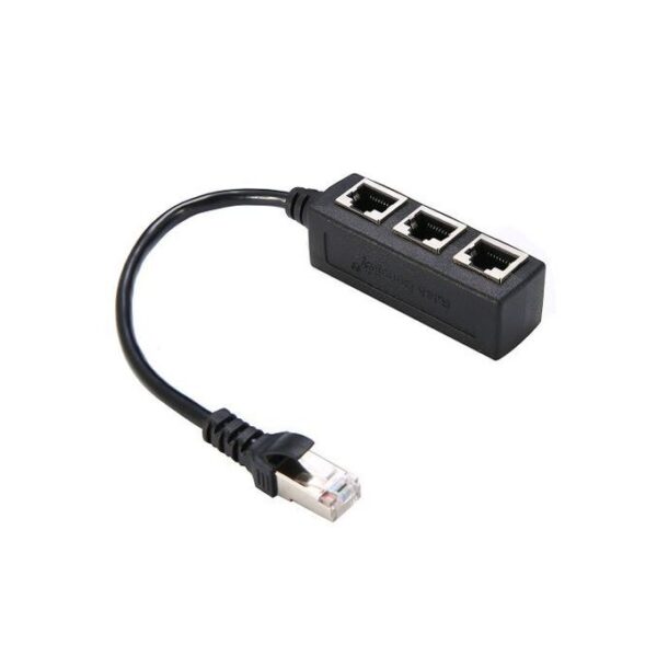 RJ45 Network Splitter Adapter -Black