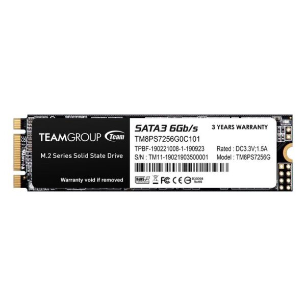 Team Group NVME 256GB SATA Internal Solid State Drive SSD-Black - Image 2