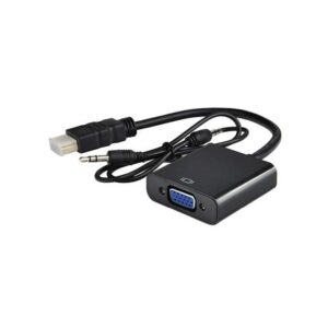 HDMI To VGA With Audio Pin Converter Cable-Black