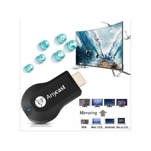 M9 Plus Anycast WiFi HDMI Display TV Dongle - Black - Image 4