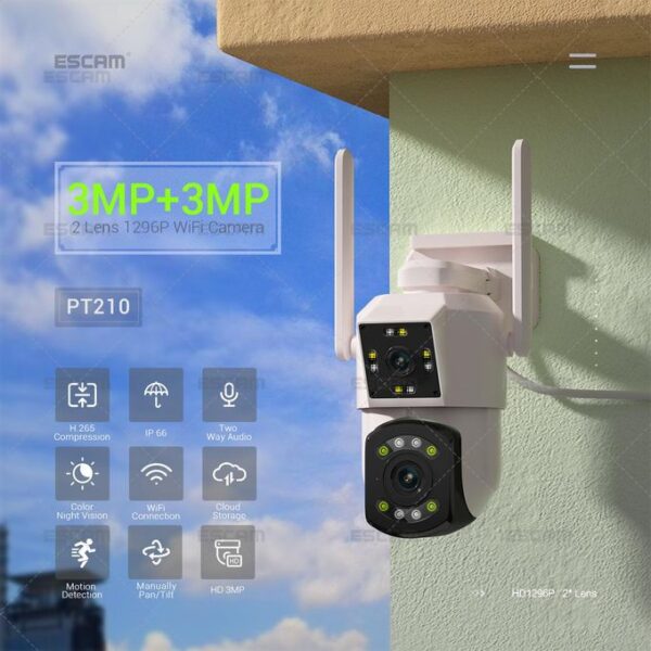 Escam Wifi IP Camera with Two Way Audio Night Vision - Image 5