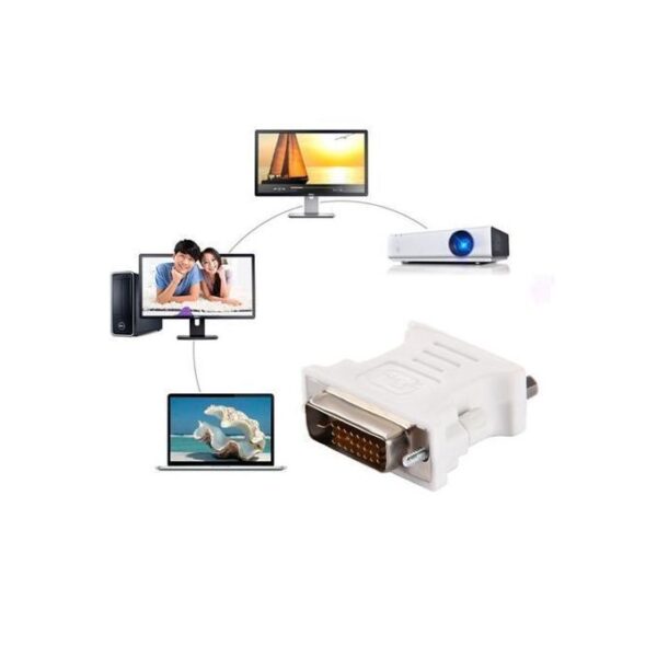 Dvi 25 Pin Male To Vga 15Pin Female Adapter -White - Image 5