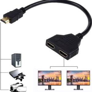 HDMI Port Male To 2 Female 1 In 2 Out Splitter Adapter Converter