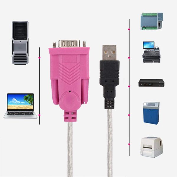 USB To RS232 Serial Port 9 PIN DB9 COM Cable - Image 2
