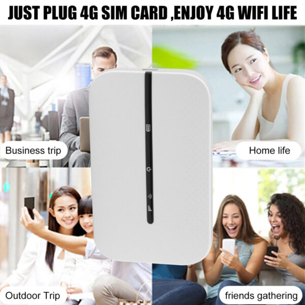 Unlocked 4G Mobile Broadband WiFi Wireless Router Portable MiFi Hotspot 2100mAh - Image 3