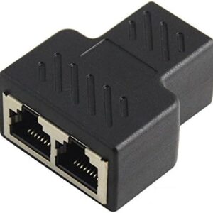 1 to 2 LAN Ethernet Network Cable RJ45 Splitter Extender Adapter