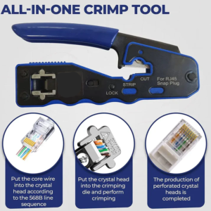 RJ45 Crimping Tool For Pass Through Cable